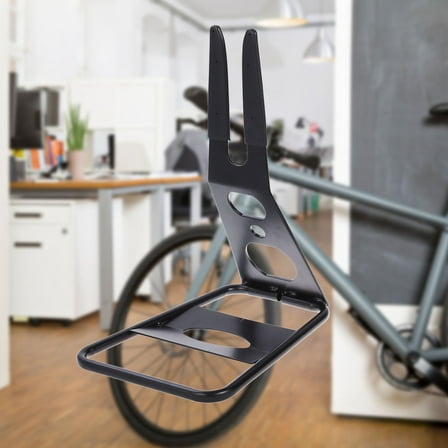 HOOWIFFY Black Metal Bike Parking Rack, Lightweight Folding Stand, and Sturdy Design for Easy Storage