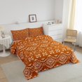 thumbnail image 2 of Boho Aztec Comforter Set King Western Geometric Bedding Set Tribal Retro Boho Aztec Quilt Bedding Modern Farmhouse Bedroom Decor Exotic Bohemian Comforter Orange White 2 Pillow Cases, 2 of 5