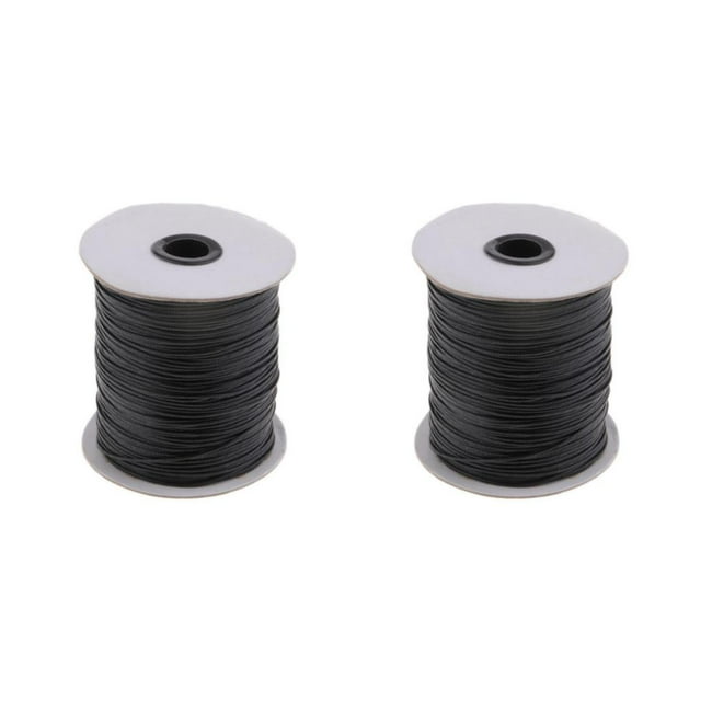 Guardoinrt 170M/Roll Fil de Cordon de Coton Ciré Perle DIY String Bijoux 1.5mm Bleu Foncé 170 Mètres 2Set