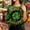 Shirts-674Multicolor, variant on LEKWK St Patricks Day Shirt Beer Mug Irish Harp Argyle Round Neck 3/4 Sleeve Casual Tops Green Diamond Pattern Pub Party Tee