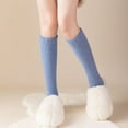 thumbnail image 6 of Mifelio Thigh High Socks for Women Fluffy Winter Socks Warm Knee High Socks Long Cosy Thermal Ladies Socks Fuzzy Thick Soft Socks for Ladies Girls Christmas Gifts Multipack Womens Socks Blue, 6 of 9