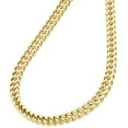 thumbnail image 2 of Real 10K Yellow Gold 3D Hollow Franco Box Link Chain 4.50mm Necklace 32 Inch, 2 of 6