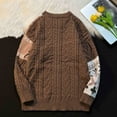 thumbnail image 4 of TIMIFIS Chandail Graphique de Noël pour Hommes Col Rond Manches Longues Tricot Torsadé Doux Confortable Ample Mode Hauts Élégants, 4 of 4