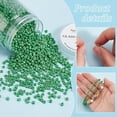 thumbnail image 4 of 2000 Pcs Perles de Rocaille en Verre 3mm 8/0 Rondes Doublées Perles de Taille Colorées Petites Perles d'Espacement Tchèques pour Fabrication de Bijoux Boucles d'Oreilles Bracelet Collier Vert, 4 of 9