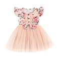 thumbnail image 1 of PENGXIANG Robe Style Doux Imprimé Floral Maille Manches Courtes Robe Petite Fille Décor Nœud, 1 of 10