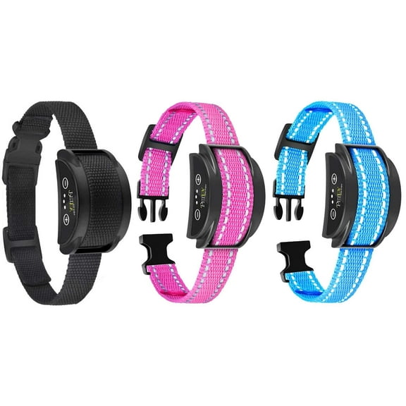 Paipaitek Dog Bark Collar,Automatic Shock & Beep,Waterproof & Rechargeable,For Small to Large Dogs,Black,3pcs