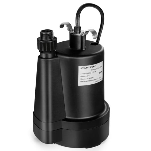 1/3HP 2400GPH Submersible Utility Pump Portable Electric Water Pump