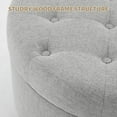 thumbnail image 2 of Round Storage Ottoman, 30" Modern Button Tufted Ottoman Coffee Table with Removable Top, Ottoman with Storage Footrest Stool for Living Room, Ottoman Foot Rest for Bedroom & Office, 2 of 8