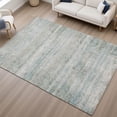 thumbnail image 6 of Addison Rugs Mayfield Premium Machine Washable Transitional Stripes Aqua Rectangle Rug, 10' x 14', 6 of 6