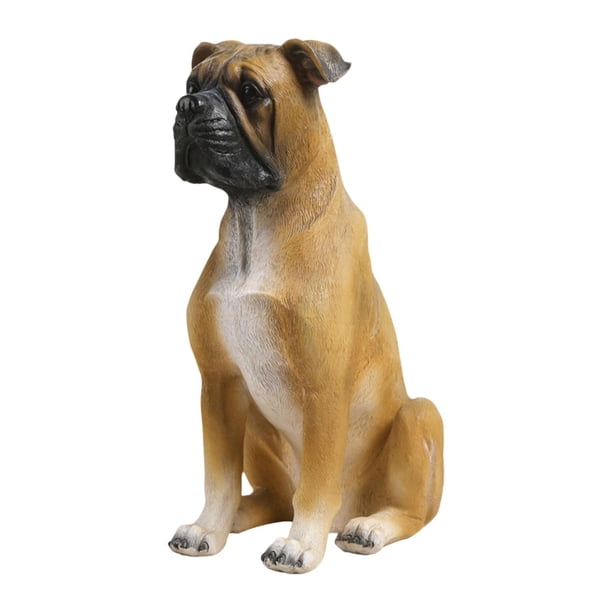 Estatua de perro simulada, figura de animal, artesanía decorativa, regalo de inauguración de la casa de dibujos animados Marrón