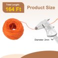 thumbnail image 2 of Cuerda de yute natural Uxcell de 50 metros, cuerda de yute de 2 mm para manualidades, envoltura de regalos, decoración, embalaje, jardinería y colgador de plantas, color naranja, 2 of 6