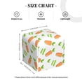 thumbnail image 3 of Lsque Vegan Fruit Carrot Printed Tissue Box Cover Holder, Facial Paper Organizer Dispenser,Square with Bottom Belt, PVC Leather Decorative Organizer, 3 of 6