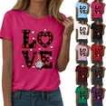 thumbnail image 4 of felwors Valentines Day Cute Love Heart Gnome Pink Women Girls Premium Tri-Blend T-Shirt(Black, XL), 4 of 8