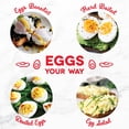 thumbnail image 2 of Dash Rapid Egg Cooker 6 Egg Capacity Electric Egg Cooker for Hard Boiled Eggs Poached Eggs Scrambled Eggs or Omelets with Auto Shut Off Feature White, 2 of 3