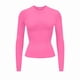 thumbnail image 3 of Blusa Mangas Largas Camisa de otoño para mujer, Top básico con cuello levantado, conjunto deportivo holgado (rosa M) Kuymtek Rosa T M para Mujer, 3 of 7
