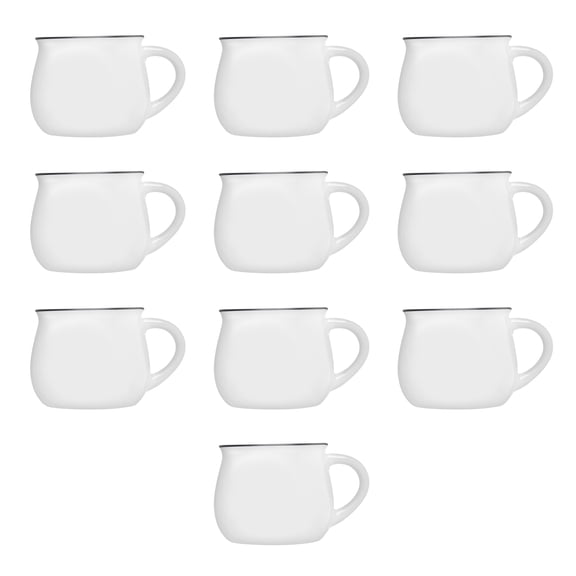 Glazed Campfire Coffee Mugs 12 oz. Set of 10, Bulk Pack - Perfect for Coffee, Tea, Espresso, Hot Cocoa, Other Beverages - White