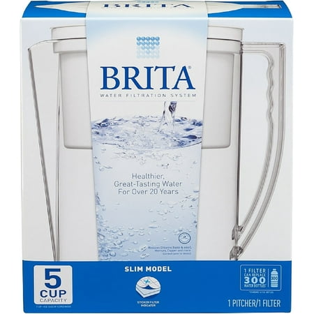 6 Pack - Brita Slim Water Filter Pitcher 40 oz Capacity