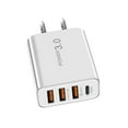 thumbnail image 1 of 3-USB Wall Charger - Compact Portable, Overheating Protection, Compatible with Phones/Tablets, Suitable for Home/Office/Travel, 1 of 6