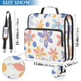 thumbnail image 2 of FORMRS Zipper Binder with Shoulder Strap 2-inch Ring 500 Sheet Capacity File Bag, Blue Retro Flower, 2 of 5