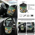 thumbnail image 5 of KUIFORTI Boho Car Accessories Set Sunflower Car Seat Covers Full Set for Women Steering Wheel Cover and Seat Belt Covers Rearview Mirror Cover Cup Mats Key Chain Car Trash Bag, 5 of 7