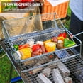 thumbnail image 4 of Stainless Steel Rolling BBQ Grill Mesh Basket Grill Rotisserie Basket roll Barbecue cage Roaster, 4 of 7