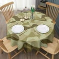 thumbnail image 3 of Camouflage Round Tablecloth 70x70in(178x178cm) – Waterproof Polyester Table Cover with Full Print Design, Wrinkle Resistant & Washable for Kitchen Dining Party Decor, 3 of 6