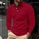 thumbnail image 1 of pstuiky camisas de manga larga para hombre, Camisa informal de verano de manga larga con solapa y botones para hombre salir tops xl, 1 of 6