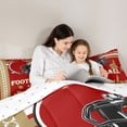 thumbnail image 5 of Homewish Red Rugby Helmet Full Size Comforter Sets,Boys Football Game Bedding Comforter Set,Sport City Theme Bedding Sets For Boys Teens,Luxury Bedroom Decor Reversible,3pcs, 5 of 8