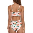 thumbnail image 4 of Women Cute High Waisted Bikini Set Lace Up Ruched Two Piece Swimsuits Push Up Swimwear for Teen Girls Plus Size Modest, 4 of 4