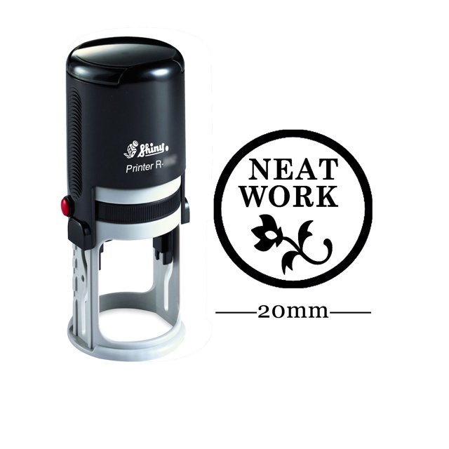 Personalized Teachers Stamps NEAT WORK Round Self Inking 20 mm Rubber Stamp Custom Shiny Stamps