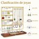 thumbnail image 3 of Organizador de Joyas, Organizador de Aretes de 5 Niveles Estante de Joyas, Exhibición de joyas de Collares, Joyero Organizador Para Guardar Pulseras Pendientes Anillos Relojes, 3 of 8