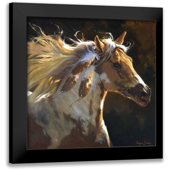 Hawley, Carolyne 12x12 Black Modern Framed Museum Art Print Titled - Spirit Horse