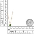 thumbnail image 6 of Gem Stone King 0.70 Ct Oval Green Tourmaline 18K Rose Gold Plated Silver Pendant with Chain, 6 of 6