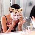 thumbnail image 3 of 6 PCS Face Washing Wristbands and Headband Set,Makeup Headbands for Women for Wash Face, Skincare,Spa,Makeup Removal,Shower(Leopard print,Rainbow), 3 of 4