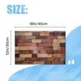 thumbnail image 2 of BaHomeck placemats Set of 4 rectangle Linen Cotton Placemats for Dining Table Washable Heat Resistant,18*12inch,Wooden Wall Made Of Rectangular Planks In Various Shades, 2 of 4