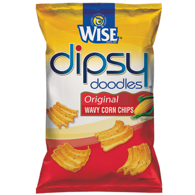 Wise Snacks Dipsy Doodles Wavy Corn Chips, Original, 1.375 Ounce (36 Count), Gluten Free, Whole Grain