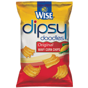 Wise Snacks Dipsy Doodles Wavy Corn Chips, Original, 1.375 Ounce (36 Count), Gluten Free, Whole Grain