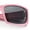 Pink, variant on Mens Lucky Charm Horse Shoe Emblem 90s Sport Wrap Plastic Sunglasses Red