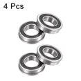 thumbnail image 5 of Unique Bargains F6005-2RS 25x47x12mm Double Scellé Roulements à Billes à Bride en Acier Chromé 4 Pack, 5 of 5