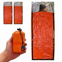 Emergency Survival Sleeping Bag Portable Thermal Reflective Blanket for Camping Hiking Waterproof Windproof Mylar Space Blanket for Outdoor Adventures First Aid Survival Gear