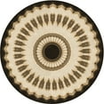 thumbnail image 1 of Ahgly Company Machine Washable Indoor Round Transitional Chocolate Brown Area Rugs, 8' Round, 1 of 7
