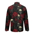 thumbnail image 5 of Liquidation sous 10!Ofreoo Chemise à Manches Longues Imprimée Décontractée Col Rabattu pour Hommes et Femmes Mode Plage Noir TTG, 5 of 5