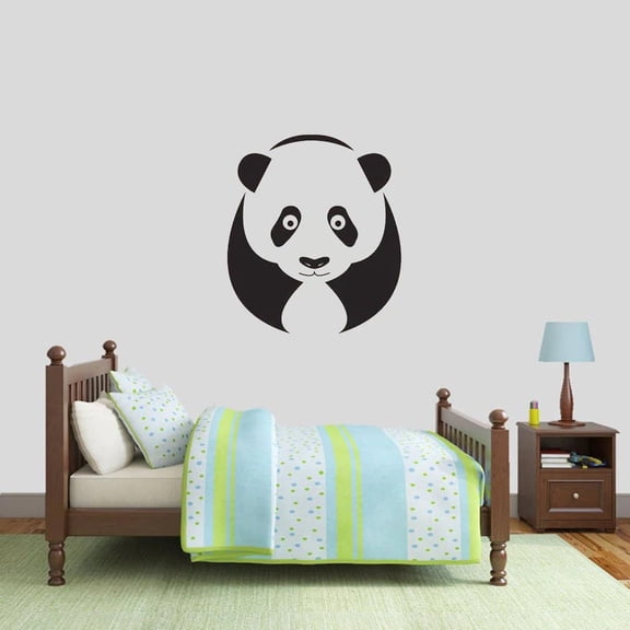 Panda Wall Decal Living Room Bedroom Home Decor Vinyl Wall Stickers Nursery Kids Room Wall Decals Removable Mural 42x47cm