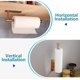 thumbnail image 3 of Portarrollos de toalla de papel para cocina - Soporte para toallas de papel debajo del gabinete Adhesivo Porta rollos de papel para toallas de baño, montado en la pared, plateado Soportes para toallas, 3 of 4