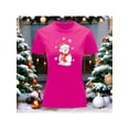 thumbnail image 1 of Playera Blusa Con Estampado De Muñeco De Nieve Navidad Color Fucsia Talla Chica Marca Emil SaEs, 1 of 4