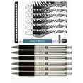 thumbnail image 3 of Zebra F-402 Ballpoint Stainless Steel Retractable Pens with Refills, Fine Point, 0.7mm, Black Ink, 12-Count Bundle with Plastic Reusable Pouch, 3 of 4