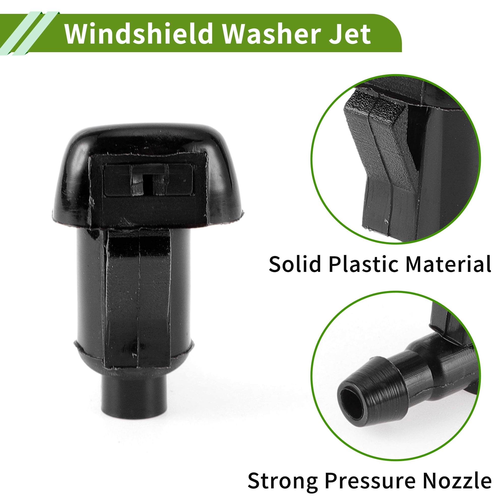 Unique Bargains Windshield Washer Nozzle for GMC Acadia 2011-2012 Black Plastic 1 Set
