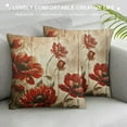 thumbnail image 3 of Floral Throw Pillow Covers Red Poppy Flowers Pillow Covers Rustic Spring Summer Decorative Cushion  for Outdoor Patio Couch Home, 3 of 5
