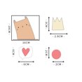 thumbnail image 3 of Pegatina de coche con diseño de gato, de PP, impermeable, para decoración del hogar, 20 x 72 cm (7,9 x 28,4 pulgadas), 3 of 6