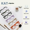 thumbnail image 2 of OPULIZE KAT Reading Glasses - 2-Pack - Cat-Eye Frame - Purple, Taupe - Men & Women - Spring Hinges - RR59-5U - +1.50, 2 of 6